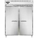 Continental Refrigerator D2RENPT 57" 2-Section Pass-Thru Refrigerator w/ 4 Solid Doors, Stainless Steel Front Aluminum Ends, 52 cu. ft. 1 image