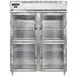 Continental Refrigerator D2RENSSGDHD 57" 2-Section Reach-In Refrigerator w/ 4 Half Glass Doors, All Stainless Steel, 52 cu. ft. 1 image