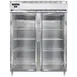 Continental Refrigerator D2RESNSSGD 57" 2-Section Reach-In Refrigerator w/ 2 Glass Doors, All Stainless Steel, 40 cu. ft. 1 image