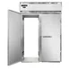 Continental Refrigerator D2RINRT-E 68" 2-Section Roll-Thru Refrigerator w/ 4 Solid Doors, Extra-High, Stainless Steel Front Aluminum Ends 1 image