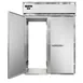 Continental Refrigerator D2RINSSRT 68" 2-Section Roll-Thru Refrigerator w/ 4 Solid Doors, All Stainless Steel 1 image