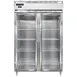 Continental Refrigerator D2RNGD 52" 2-Section Reach-In Refrigerator w/ 2 Glass Doors, Stainless Steel Front Aluminum Exterior, 50 cu. ft. 1 image