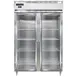 Continental Refrigerator D2RNSAGD 52" 2-Section Reach-In Refrigerator w/ 2 Glass Doors, Stainless Steel Exterior, 50 cu. ft. 1 image