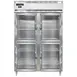Continental Refrigerator D2RNSAGDHD 52" 2-Section Reach-In Refrigerator w/ 4 Glass Half Doors, Stainless Steel Exterior, 50 cu. ft. 1 image