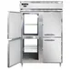 Continental Refrigerator D2RNSSPTHD 52" 2-Section Pass-Thru Refrigerator w/ 8 Half Solid Doors, All Stainless Steel, 50 cu. ft. 1 image