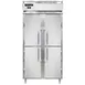 Continental Refrigerator D2RSENSSHD 36" 2-Section Reach-In Refrigerator w/ 4 Solid Half Doors, All Stainless Steel, 32 cu. ft. 1 image