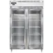 Continental Refrigerator D2RSNSSGD 52" 2-Section Reach-In Refrigerator w/ 2 Glass Doors, All Stainless Steel, 32 cu. ft. 1 image