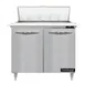 Continental Refrigerator D36N10C 36" Two Section Sandwich / Salad Prep Table w/ 2 Door, 10 Pans 1 image