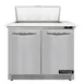 Continental Refrigerator D36N8C-FB 36" Two Section Sandwich / Salad Prep Table w/ 2 Door, 8 Pans 1 image