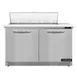 Continental Refrigerator D48N10C-FB 48" Two Section Sandwich / Salad Prep Table w/ 2 Doors, 10 Pans 1 image