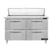 Continental Refrigerator D48N12C-D 48" Sandwich / Salad Prep Table w/ 4 Drawers, 12 Pans 1 image