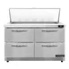 Continental Refrigerator D48N18M-FB-D 48" Mega Top Sandwich Prep Table w/ 4 Drawers, 18 pans 1 image