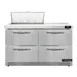 Continental Refrigerator D48N8-FB-D 48" Sandwich / Salad Prep Table w/ 4 Drawers, 8 Pans 1 image
