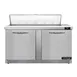 Continental Refrigerator D60N12-FB 60" Two Section Sandwich / Salad Prep Table w/ 2 Doors, 12 Pans 1 image