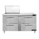 Continental Refrigerator D60N12M-D 60" Mega Top Sandwich Prep Table w/ 4 Drawers, 12 pans 1 image