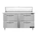 Continental Refrigerator D60N16C-D 60" Sandwich / Salad Prep Table w/ 4 Drawers, 16 Pans 1 image