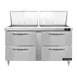 Continental Refrigerator D60N24M-D 60" Mega Top Sandwich Prep Table w/ 4 Drawers, 24 pans 1 image