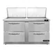 Continental Refrigerator D60N24M-FB-D 60" Mega Top Sandwich Prep Table w/ 4 Drawers, 24 pans 1 image