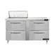 Continental Refrigerator D60N8-D 60" Two Section Sandwich / Salad Prep Table w/ 4 Drawers, 8 Pans 1 image