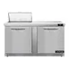 Continental Refrigerator D60N8-FB 60" Two Section Sandwich / Salad Prep Table w/ 2 Doors, 8 Pans 1 image