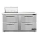 Continental Refrigerator D60N8C-FB-D 60" Sandwich / Salad Prep Table w/ 4 Drawers, 8 Pans 1 image