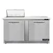 Continental Refrigerator D60N8C-FB 60" Two Section Sandwich / Salad Prep Table w/ 2 Doors, 8 Pans 1 image