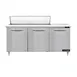 Continental Refrigerator D72N12C 72" Three Section Sandwich / Salad Prep Table w/ 3 Doors, 12 Pans 1 image