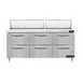 Continental Refrigerator D72N18-D 72" Sandwich / Salad Prep Table w/ 6 Drawers, 18 Pans 1 image