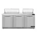 Continental Refrigerator D72N18-FB 72" Sandwich / Salad Prep Table w/ 3 Doors, 18 Pans 1 image