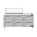 Continental Refrigerator D72N18M-D 72" Mega Top Sandwich Prep Table w/ 6 Drawers, 18 pans 1 image