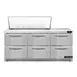 Continental Refrigerator D72N18M-FB-D 72" Mega Top Sandwich Prep Table w/ 6 Drawers, 18 pans 1 image