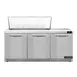 Continental Refrigerator D72N18M-FB 72" Mega Top Sandwich Prep Table w/ 3 Doors, 18 pans 1 image