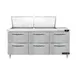 Continental Refrigerator D72N24M-D 72" Mega Top Sandwich Prep Table w/ 6 Drawers, 24 pans 1 image
