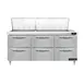 Continental Refrigerator D72N27M-D 72" Mega Top Sandwich Prep Table w/ 6 Drawers, 27 pans 1 image