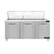 Continental Refrigerator D72N27M 72" Mega Top Sandwich Prep Table w/ 3 Doors, 27 pans 1 image