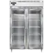 Continental Refrigerator D2FNSAGD 52" 2-Section Reach-In Freezer w/ 2 Glass Doors, Top Mounted, 50 cu. ft., Stainless Steel Exterior, Aluminum Interior 1 image