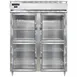 Continental Refrigerator D2FENGDHD 57" 4-Half Glass Door 2-Section Reach-In Freezer, Top Mounted, 52 cu. ft. 1 image