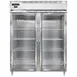 Continental Refrigerator D2FENSAGD 57" Two Section Reach-In Freezer w/ 2 Glass Doors, Stainless Steel Exterior, 52 cu. ft. 1 image