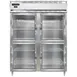 Continental Refrigerator D2FENSSGDHD 57" 4-Half Glass Door 2-Section Reach-In Freezer, Top Mounted, 52 cu. ft., Stainless Steel 1 image