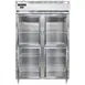 Continental Refrigerator D2FSNGDHD 52" 2-Section Reach-In Freezer, 4 Half Glass Doors, Top Mounted, 32 cu. ft. 1 image