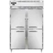 Continental Refrigerator D2FSNHD 52" 2-Section Reach-In Freezer, 4 Half Solid Doors, 32 cu. ft., Stainless Steel Front, Aluminum Interior & Exterior 1 image