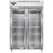 Continental Refrigerator D2FSNSSGD 52" 2-Glass Door Reach-In Freezer, Top Mounted, 32 cu. ft., Stainless Steel 1 image