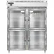 Continental Refrigerator D2RESNGDHD 57" 2-Section Reach-In Refrigerator w/ 4 Glass Half Doors, Stainless Steel Front Aluminum Exterior, 40 cu. ft. 1 image