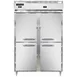 Continental Refrigerator D2RFNHD 52" 2-Section Reach-In Refrigerator Freezer Combo w/ 4 Half Solid Doors 1 image