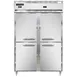 Continental Refrigerator D2RFNSSHD 52" 2-Section Reach-In Refrigerator Freezer Combo w/ 4 Half Solid Doors 1 image