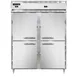 Continental Refrigerator D2RFENHD 57" 2-Section Reach-In Refrigerator Freezer Combo w/ 4 Half Solid Doors 1 image