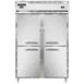 Continental Refrigerator D2RFSNSAHD 52" 2-Section Reach-In Refrigerator Freezer Combo w/ 4 Half Solid Doors 1 image