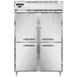 Continental Refrigerator D2RSNSAHD 52" 2-Section Reach-In Refrigerator w/ 4 Solid Half Doors, 32 cu. ft. 1 image
