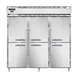 Continental Refrigerator DL3RNPTHD 78" 3-Section Pass-Thru Refrigerator w/ 12 Half Solid Doors, 72 cu. ft. 1 image