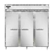 Continental Refrigerator DL3RNSSPT 78" 3-Section Pass-Thru Refrigerator w/ 6 Solid Doors, All Stainless Steel, 72 cu. ft. 1 image
